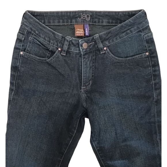 JAG Dark Stretch Straight Leg Jeans Size 4 P 4P - Picture 2 of 6